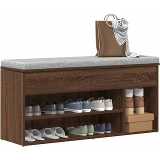 Skobænk 102X30,5X45 Cm Konstrueret Træ - Brun eg