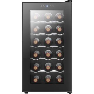 Vinkøleskab fritstående sort, Cavin Tundra Collection 18, en temperaturzone, 18 flasker, lydløst vinkøleskab, billigt vinkøleskab, B: 34,5 x H: 65,2 x D: 51 cm