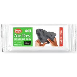 Pepy Premium European Air Dry Modelling Clay Black 1,1 lb bar Let at bruge lufth?rdende ler til klassev?relset og Montessori skulptur og h?ndv?rk