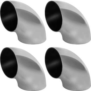 Zoeyes 4 PCS Rustfrit st?l udst?dning albue 2.5 dorn b?jning albue - tykkelse 16GA/.065 v?g SS304 rustfrit albue til bilmodificeret udst?dning al