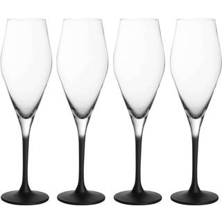 Villeroy & Boch Manufacture Rock champagneglas 26 cl 4-pak Klar/Sort