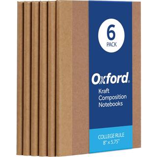 Oxford Composition Notebook 6 Pack Notebooks til skoleskoleforsyning Skoletidsskrift Comp Book College styrede papir 5,75 x 8 tommer lille st?rre