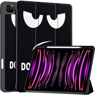 EIDERWOOD iPad Air 13" (2025 / 2024) Tri-Fold Kunstlæder Flip Cover m. Vågeblus Funktion - Don&#39;t Touch Me