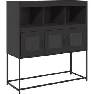 skænk 100,5x39x107 cm koldvalset stål sort