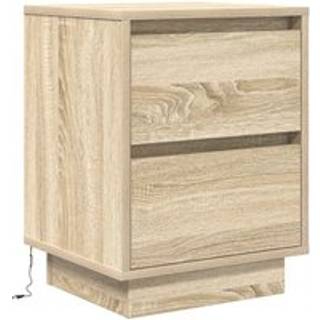 Sengeskab Med Led-Lys 38X34X - 1 / Sonoma-eg / 50 cm