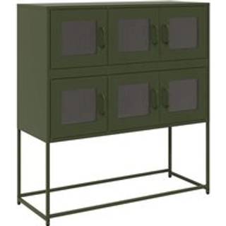 skab 100,5x39x107 cm koldvalset stål olivengrøn