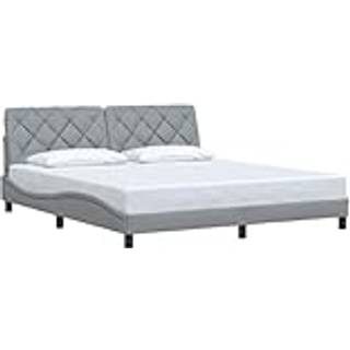 sengeramme uden madras 180x200 cm stof lysegrå