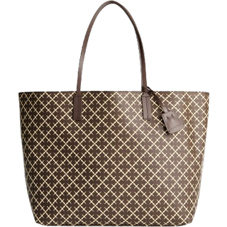 Abi tote bag med print - Warm brown - ONE SIZE
