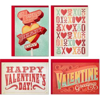 Hallmark Valentines Day Cards -sortiment Bold type (24 kort og konvolutter)