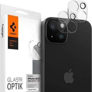 Spigen Glass tR Optik 2 Pack - crystal clear - iPhone 15/15 Plus/14/14 Plus