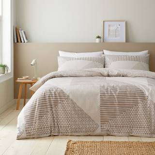 Catherine Lansfield Catherine Lansfield Natural Larsson Geo Duvet Cover and Pillowcase Set