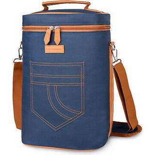 Tirrinia 4 flaske vin gaveholder - isoleret og polstret b?rbar alsidig vin, der b?rer k?ligere taske til rejser Byob Restaurant Wine Tasting Part