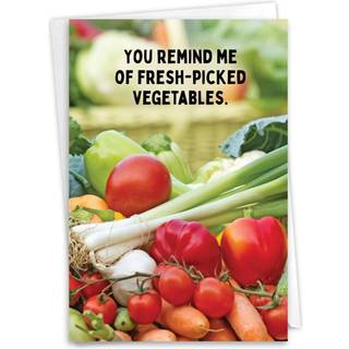 Nobleworks Funny Birthday lykønskningskort med 5 x 7 tommer konvolut (1 kort) Bdayfresh-picked grøntsager C10290bdg