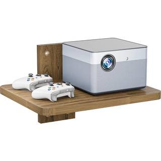 Wali vægmontering hylde holder op til 22 kg træ flydende tv -hylde dvd hylde projektor hylde kabelboks hylde router hylde spil hylde medie hylde