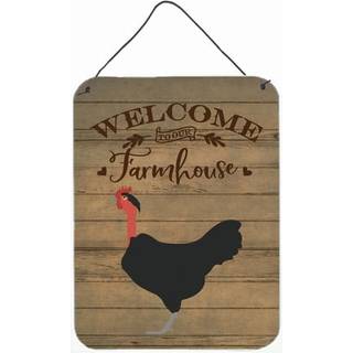 """" Carolines skatte nøgne hals kylling velkomstdør hængende tryk væg-decor flerfarvet """"