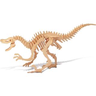 Forvirret Velociraptor Dinosaur 3D Woodcraft Construction Kit