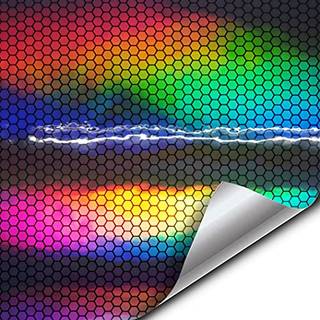 Vvivid+ Hex Holographic Chrome Car Wrap Vinyl (1ft x 5ft)