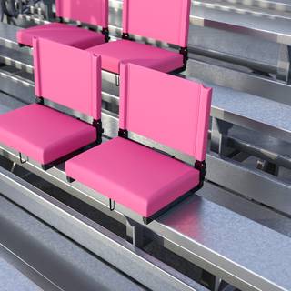 Flash Furniture Grandstand Comfort S?der af Flash - Pink Stadium Stol - 2 Pack 500 lb Bed?mt foldestol - B?r h?ndtag - Ultra -Padded Seat