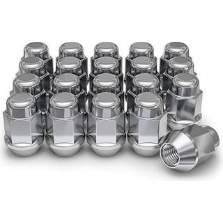 White Knight 1706S-20AM Bulge Acorn Chrome hjulmøtrikker M12x1.25 - Stål, Pakke med 20 stk til eftermarkedshjul