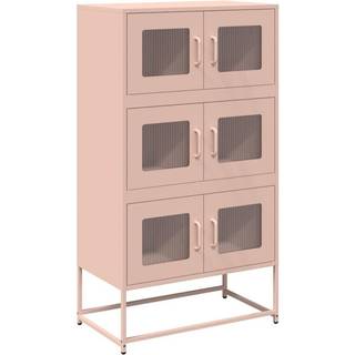 højskab 68x39x123 cm stål lyserød