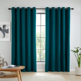 Catherine Lansfield Catherine Lansfield Teal Blue Wilson Thermal Blackout Lined Eyelet Curtains