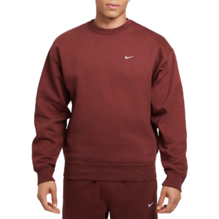 Sweatshirt Nike Solo Swoosh Men&#39;s Fleece Crew Dark Pony/ White S - White - S