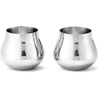 Georg Jensen - Sky Shot Glass - Set of 2, 8 Cl - Snapseglas og shotglas - Aurélien Barbry - Sølv