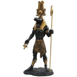 PTC 11 tommer egyptisk Sobek Mytological God Resin Statue Figurine