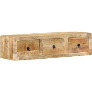 væghængt tv-skab 100x32x25 cm massivt ru mangotræ