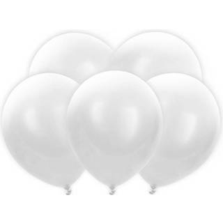 5 stk. Hvide Balloner 12" med skiftende farver LED lys  Kan bruges til Helium
