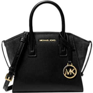 MK Avril Extra-Small Leather and Suede Satchel - Black - Michael Kors - ONE SIZE