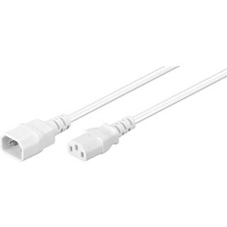 230V apparat forlængerkabel | hvid (C13 C14) | 1 meter | PRIS-MATCH