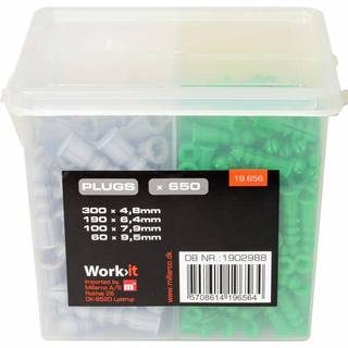 Plugs assorteret - 650 stk