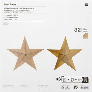 Paper Poetry Bascetta Origamipapier Gold