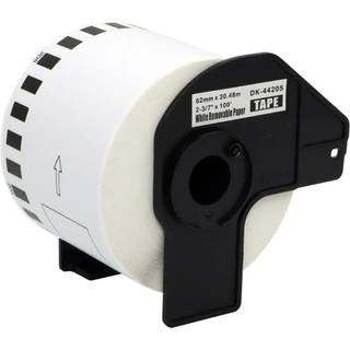 Brother DK44205 selvklæbende etiketter aftagelige 62mm x 30,5 meter Kompatibel