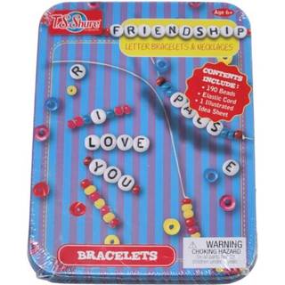 Bendon TS Shure Friendship Armb?nd Mini Craft Activity Tin med 190 perler og elastisk ledning 51243