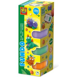 SES Creative Modellervoks FunDo dinosaurer 3x90gr 1x40gr