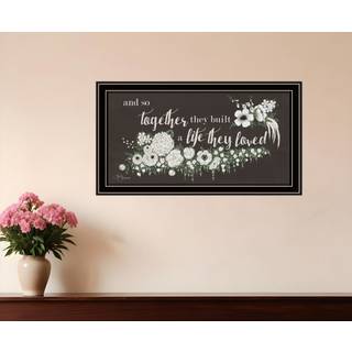 Sammen byggede de sort ridged indrammet printv?gskunst