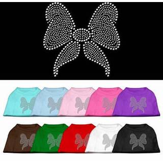 Rhinestone Bow Shirts Aqua XS