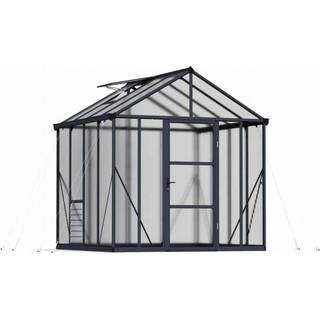 Canopia by Palram Glory drivhus, 6,2 m², grå, 10 mm poly, inkl. sokkel