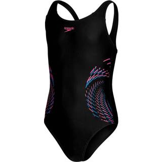 Speedo Badedragt Placement Muscleback til piger Sort/Pink Str. 128/7-8y pink
