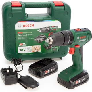 Bosch 18v slagboremaskine easyimpact inkl 2x2ah batterier & tilbehør un3481