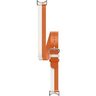 Xiaomi Dual-tone Leather Strap - White and Orange