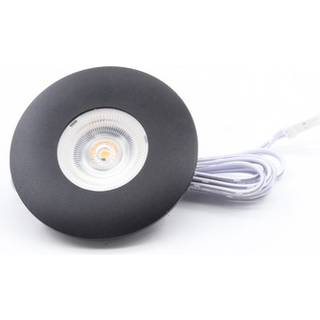 LEDlife Cabi68 møbelspot - Hul: Ø5,5 cm, Mål: Ø6,8 cm, RA91, sort, 2,5W, 12V DC - Dæmpbar : Dæmpbar, Kulør : Varm