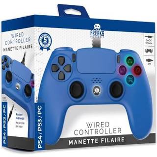 Trade Invaders Blue Wired Controller for PS4 with 3M Cable with Jack Plug - Wired Controller - Sony PlayStation 4