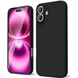 Oakxco til iPhone 16 plus telefonkasse flydende silikone tynd slank blød gummi gel tpu almindelig beskyttende enkel dækning til kvinder pige sød