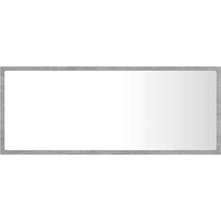 badeværelsesspejl med LED-lys 100x8,5x37 cm akryl betongrå