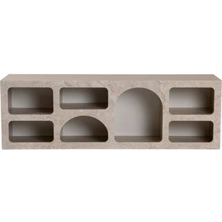 TV-møbel med 7 nicher - Beige marmoreffekt - LUELA