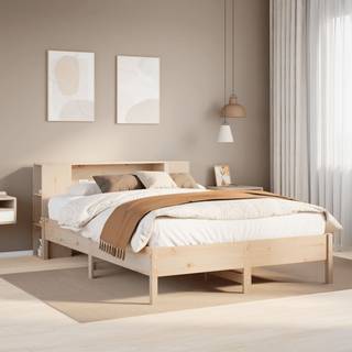 seng med reol uden madras 140x200 cm massivt fyrretræ