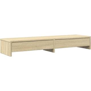 skærmstativ med skuffer Sonoma eg 100x27x15 cm konstrueret træ